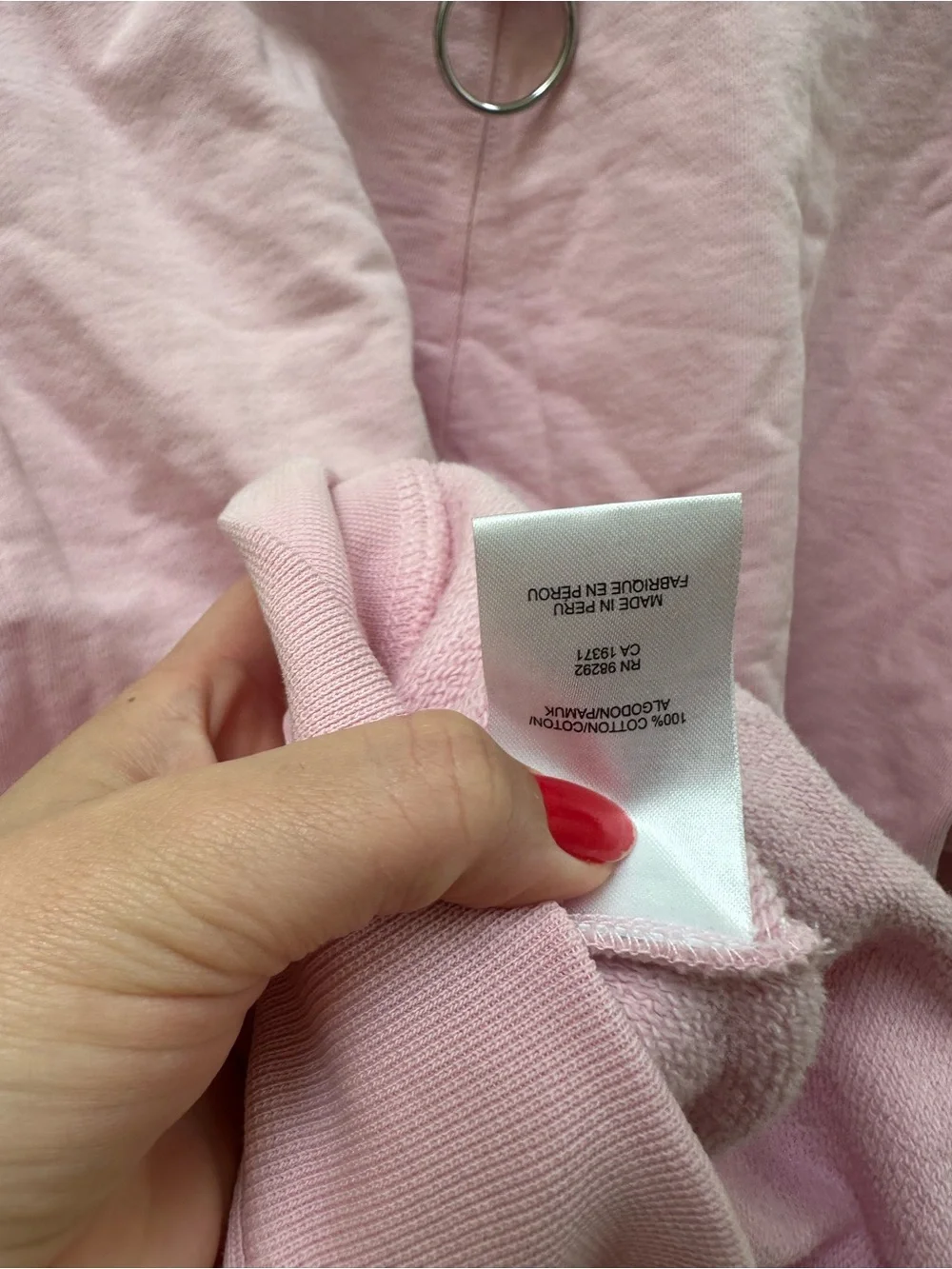 Tibi Cocoon Crewneck Light Pink Cotton Sweatshirt Size m medium crew - Picture 5 of 7
